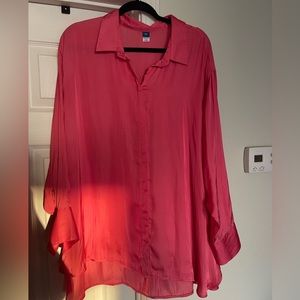 Satin pink shirt